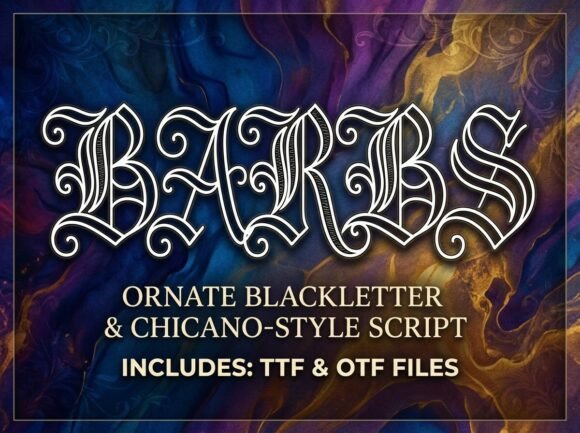 Barbs: A Regal Display Typeface for Timeless Brand Identity