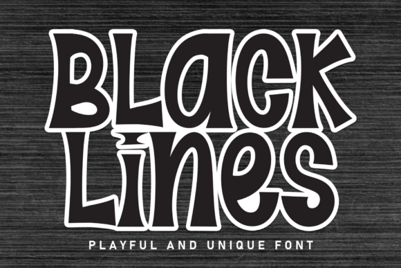 Black Lines: A Playful Display Typeface for Modern Editorial Design