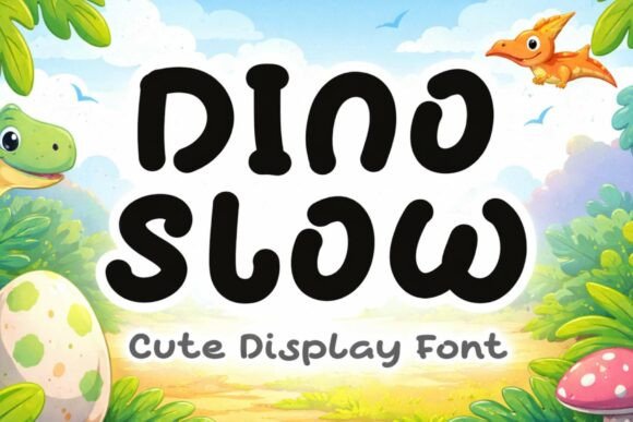 Dino Slow: A Playful Display Typeface for Modern Web Design