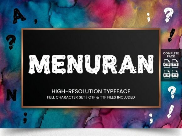 Menur Typeface: A Bold Display Font for Digital Branding