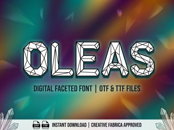 Oleas: A Crystalline Display Typeface for Modern Editorial Design