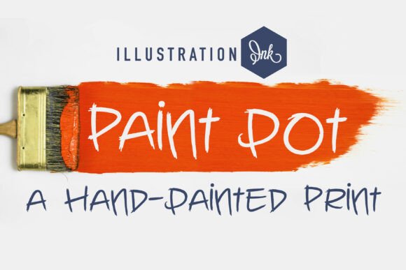 Paint Pot: A Textured Display Typeface for Raw Branding