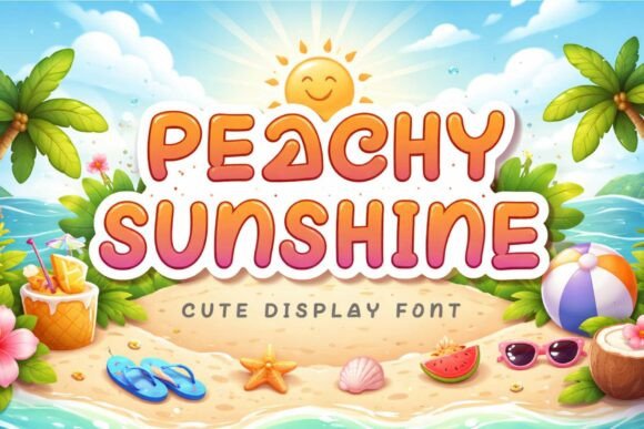Peachy Sunshine: A Playful Display Typeface for Summer Branding