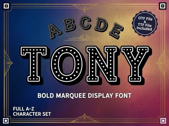 Tony: The Stunning Display Font That Elevates Handmade Shop Branding
