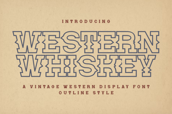 Western Whiskey Outline: A Premium Display Typeface for Web Design